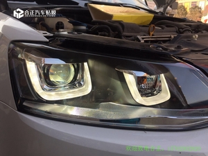 速腾双U大灯总成 