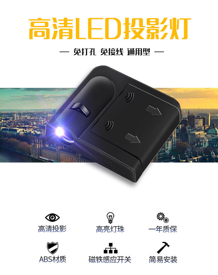 汽车迎宾灯改装效果